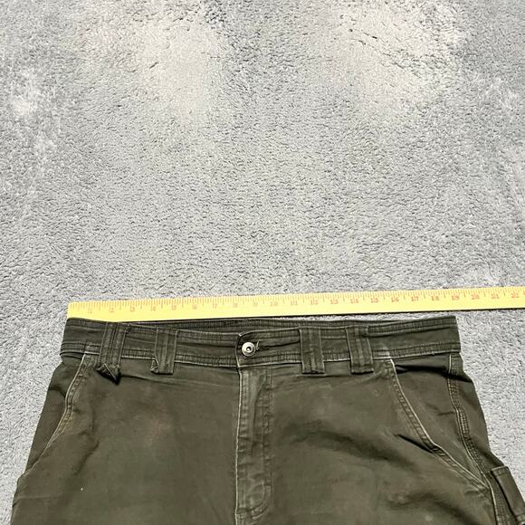 Duluth Trading Pants Mens 36 x32 Green Flex Fire Hose Cargo Work - Picture 10 of 13